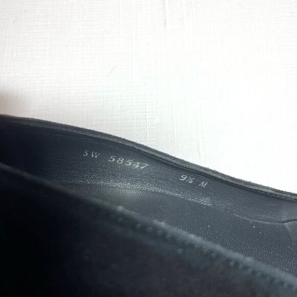 Stuart Weitzman Black Suede Pumps Pointed Toe Heels Stiletto Womens Size 9.5 - Picture 6 of 6